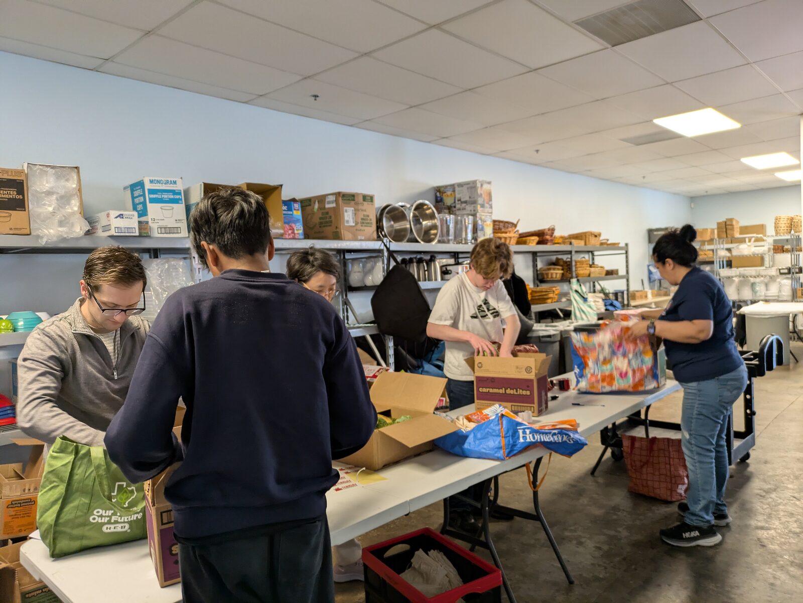 Volunteers at work